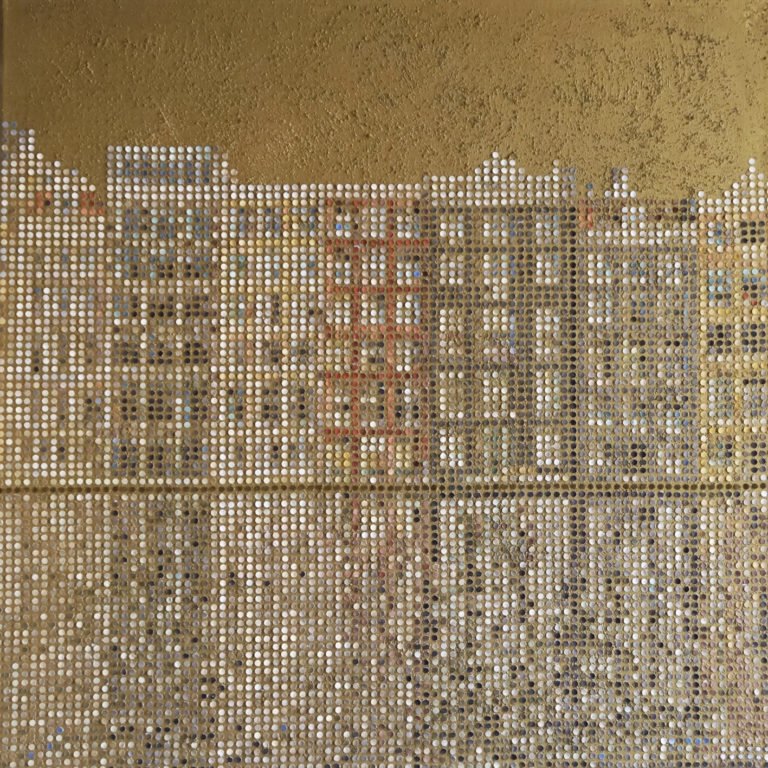 Tableau Amsterdam Pointillisme Collage Art France Mermet