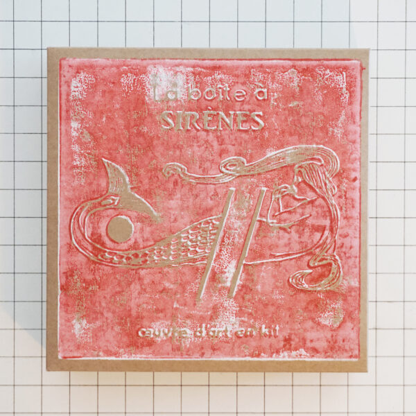 boite à sirènes collage kit créatif œuvre d'art en kit cadeau artiste lyonnais handmade série limitée